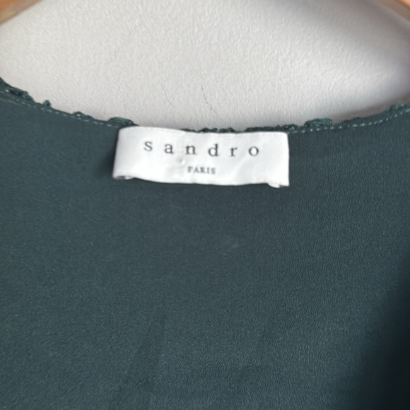 Sandro Hearty Lace Fit & Flare Cocktail Dress Medium - Picture 8 of 16